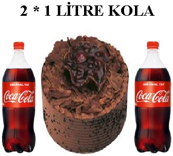 Doyurucu Parça Çikolatalı Yaş Pasta ve Çift Cola